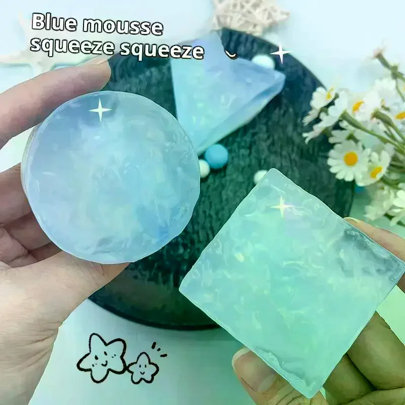 

1 шт., креативная сенсорная игрушка, супер мягкий кубик для снятия стресса, прозрачный океанский липкий реквизит, кубик океана, сжимаемые игрушки