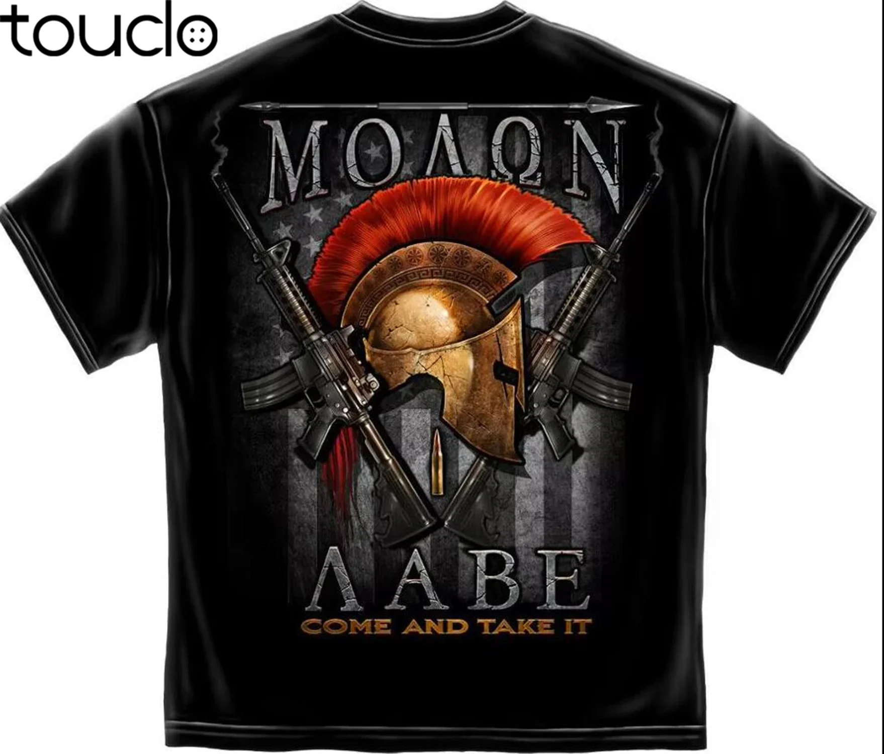 Double Side 2Nd Second Amendment Ar-15 Guns Riffle Flag Usa Molon Labe Nra T-Shirt  Fashion High Quality Men T Shirt Design