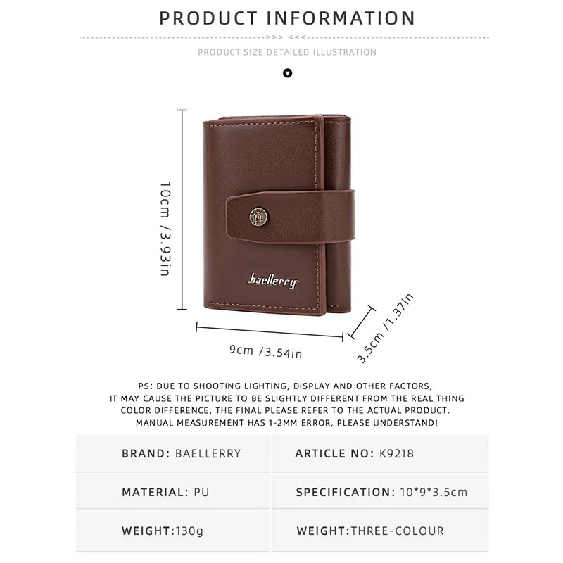 Baellerry-Porte-cartes de crédit RFID pour hommes, porte-photo de gravure de nom, porte-monnaie masculin de marque, porte-cartes pour hommes, porte-cartes Popup, nouveau