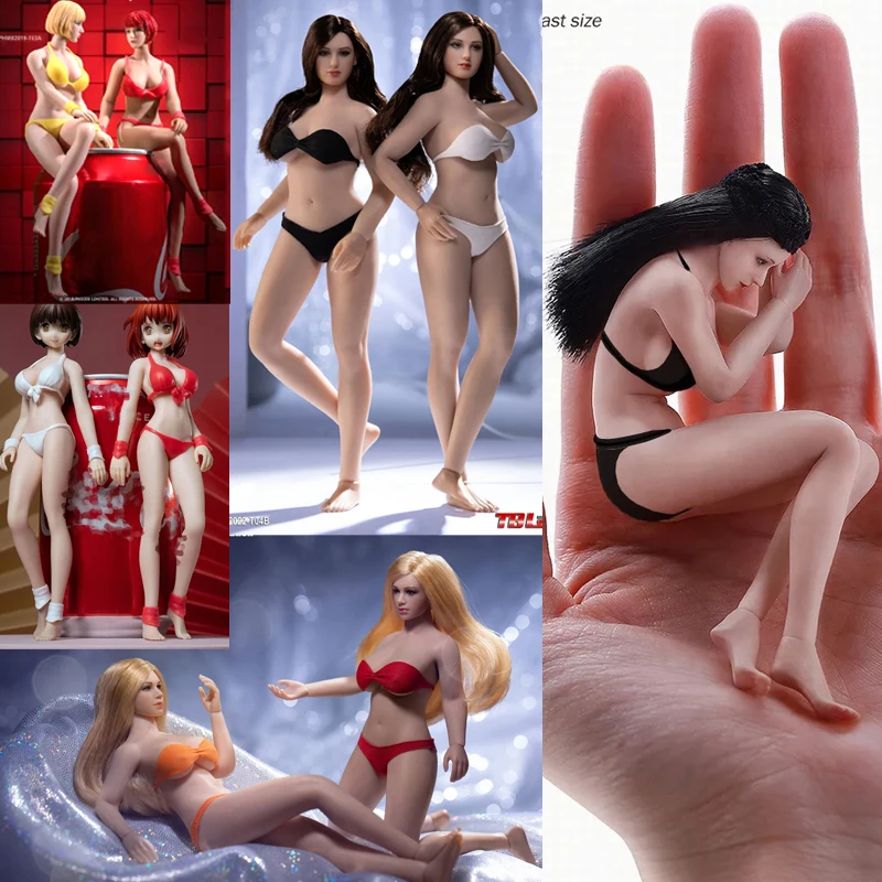 

TBLeague T01 T02 T03 T04 T05 1/12 Female Super Flexible Seamless Body PH TBL 6'' Anime Plump Pale Suntan Action Figure Body