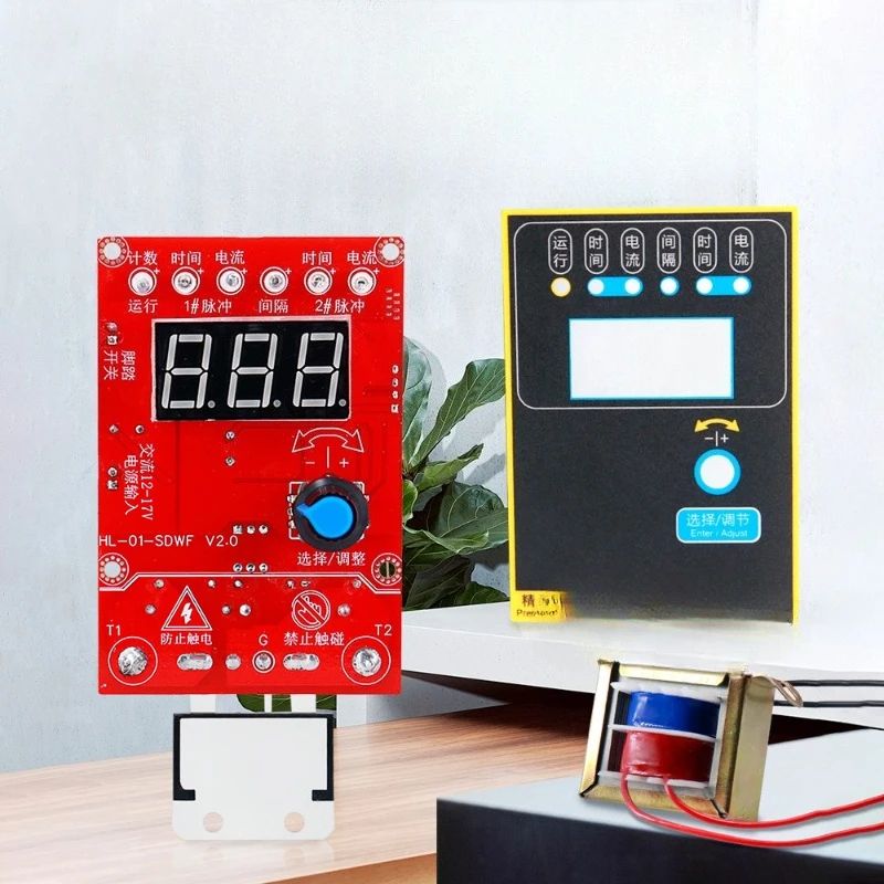 Spot welding machine, control board to adjust time current
