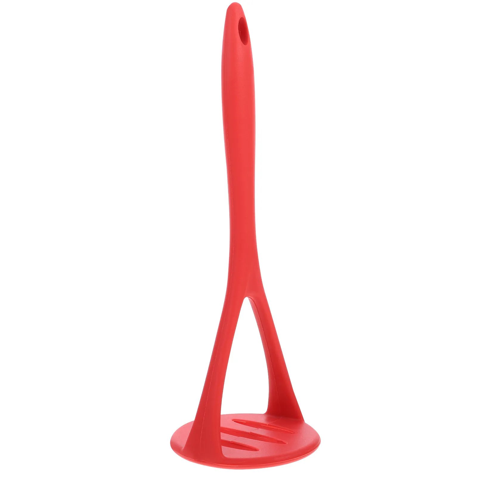 Triturador de Verduras de Silicona de Grado Alimenticio, Triturador de Patatas para Frutas y Verduras de Raíz, Herramienta para Triturar y Machacar, Color Rojo