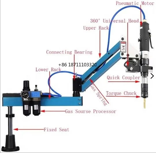 Pequeña máquina eléctrica de taladrar y troquelado, máquina automática de taladrar brazo eléctrico con servomotor de fabricantes de China