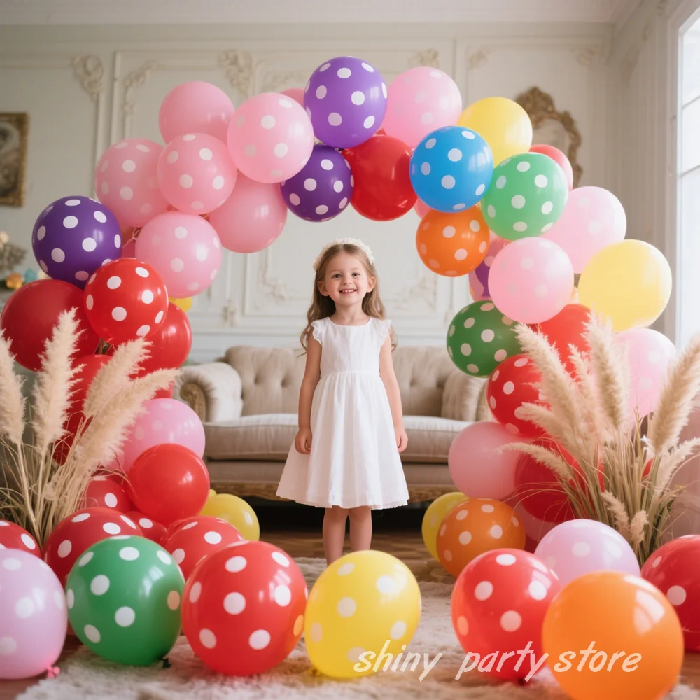 

20/50/100pcs Wave Point Balloons Wedding Children's Day Activities Birthday Party Decoration 12inch 2.8g Thick Decor Balloon