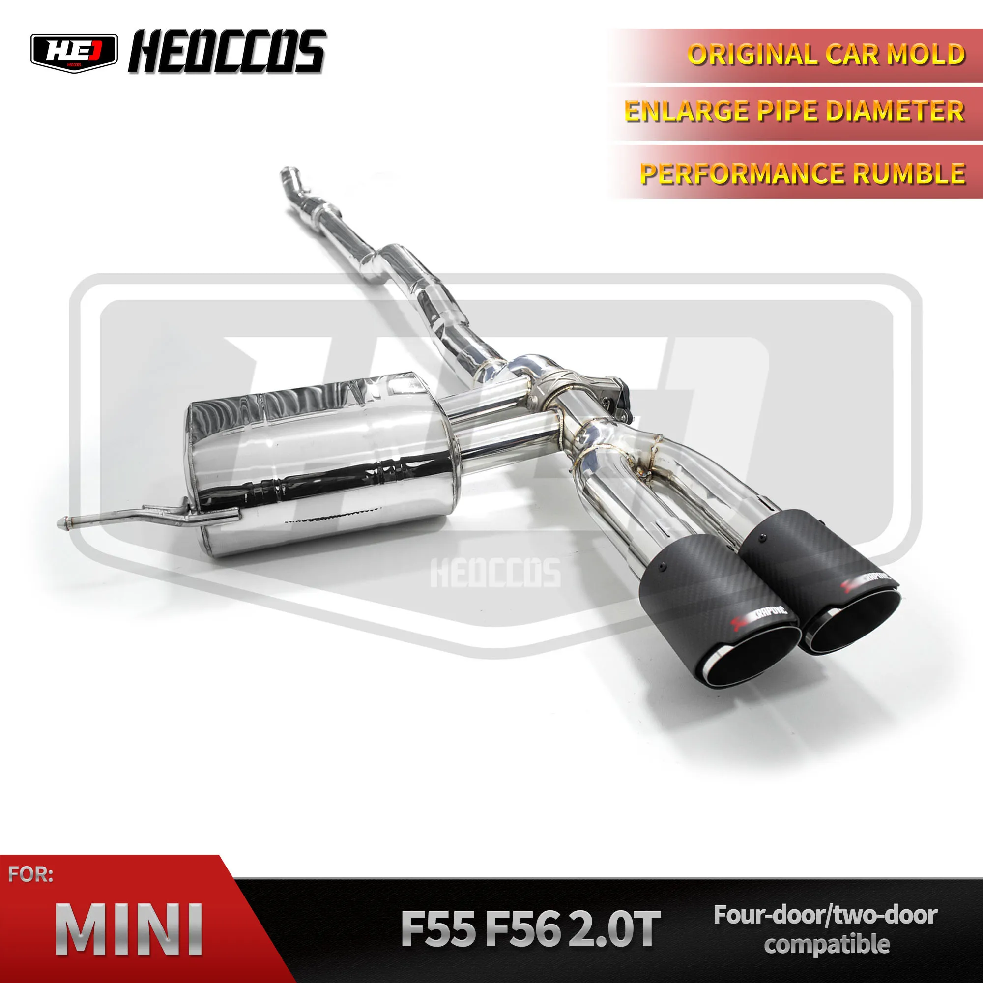 HEO Stainless steel catback exhaust system for MINI F55 F56 F57 JCW 2.0T catback 4 door/2 door