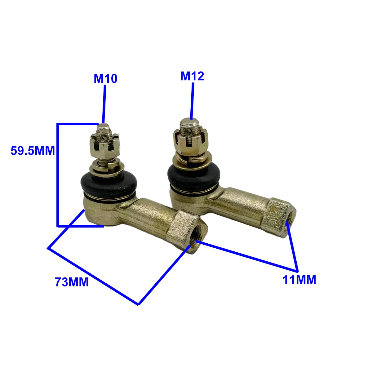 M10 M12 Tie Rod End for Shineray 250 STIXE ST-9 Spyder ATV Quad