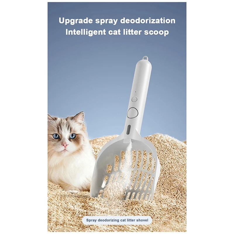 New Spray Deodorizing Cat Litter Shovel,Dustproof Tofu Moistening Earth Sand Shovel Excrement Artifact Cat Litter Scoop