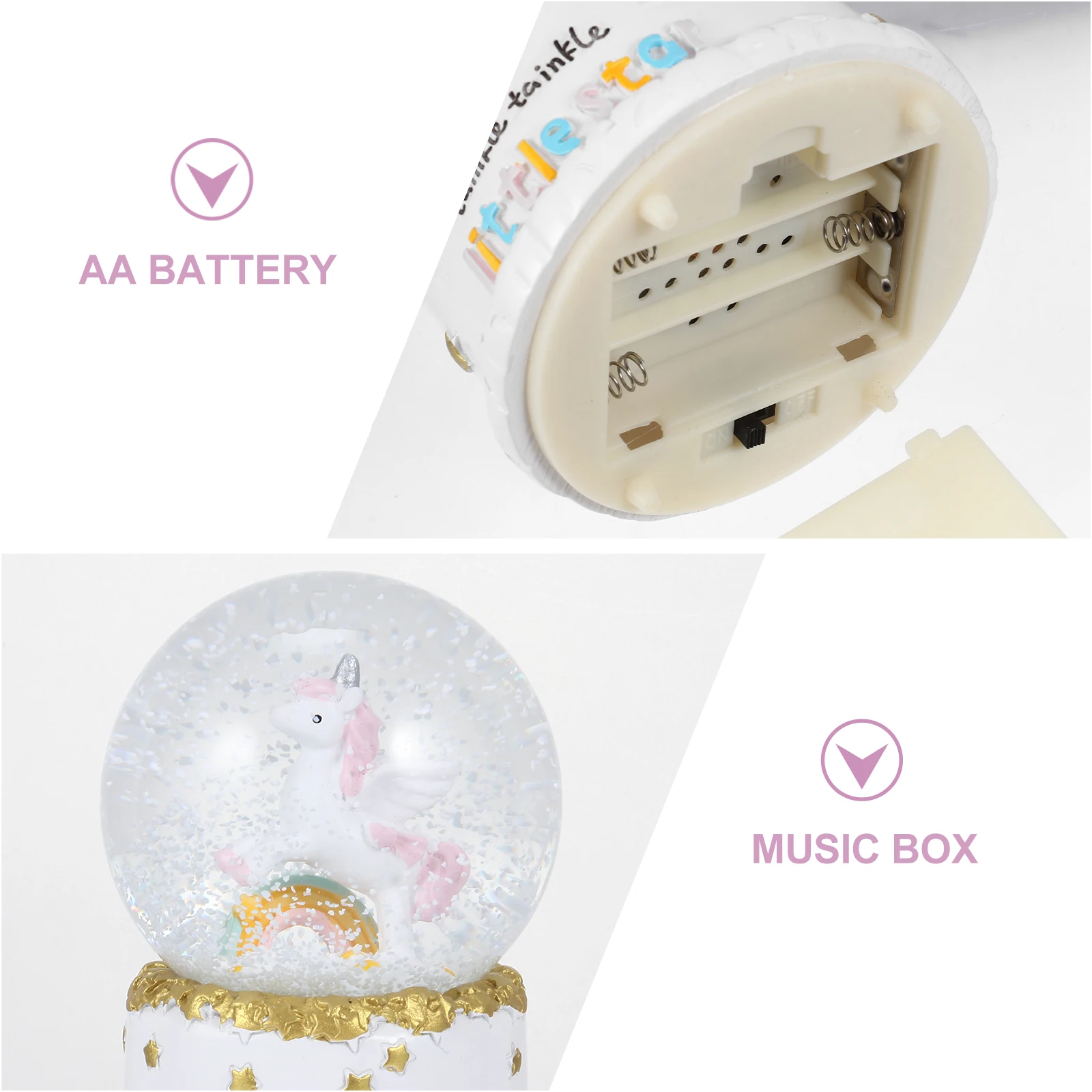 

Unicorn Music Crystal Ball Decorative Night Light For Desk Bedroom Study Room Decoration Crystal Ball Ornament