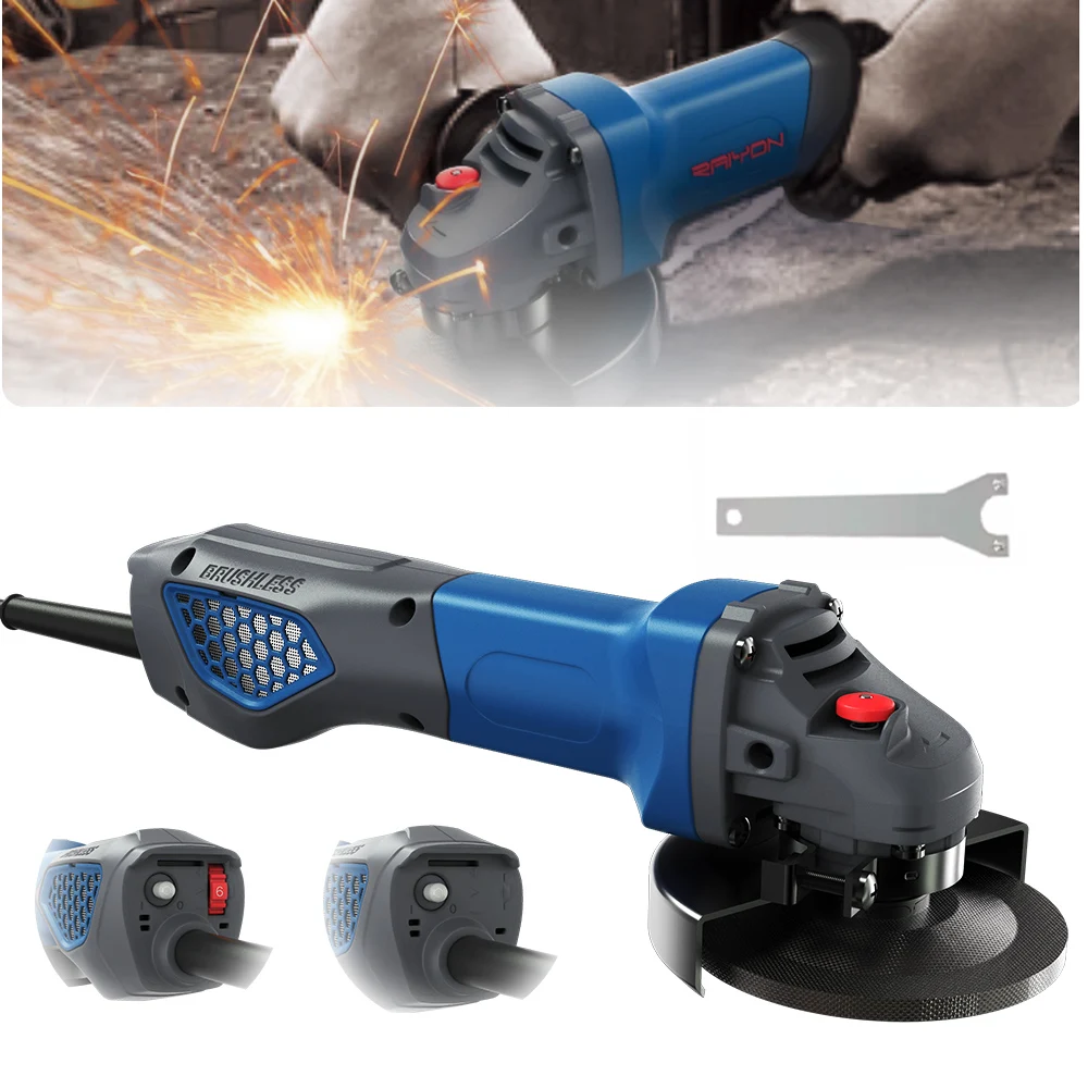 

High Quality 1200W Corded Electric Angle Grinder Professional New Design Electric Angle Grinder Machine with Brushless Motor
