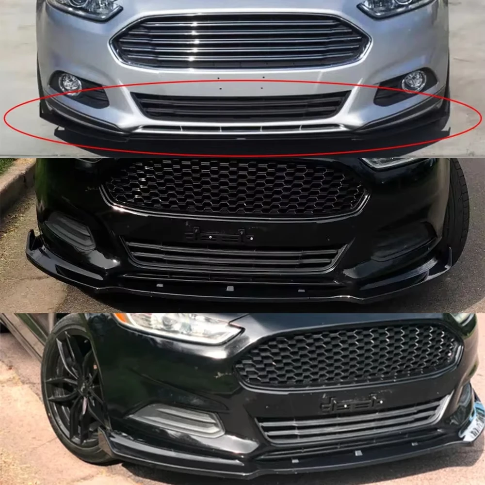 For Ford For Fusion For Mondeo 2013-2016 Car Front Bumper Splitter Lip Diffuser Spoiler Body Kit Protector Cover Accessories