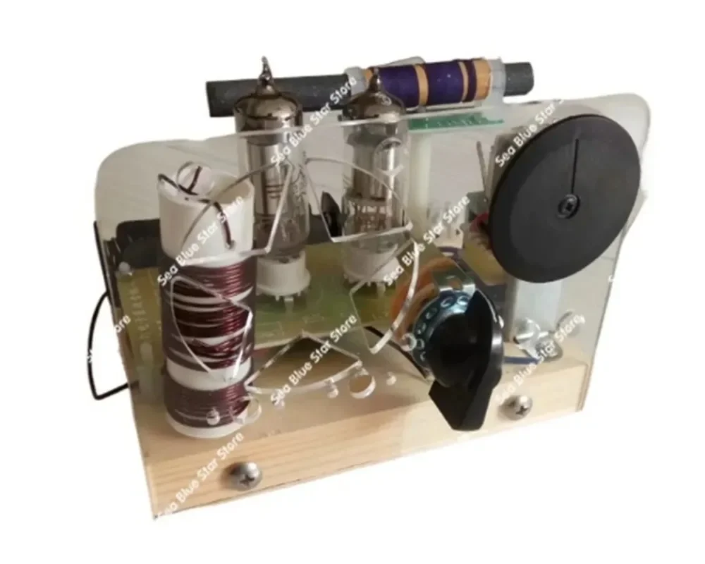 

Трехдиапазонная радиостанция постоянного тока с вакуумной трубкой средней волны, комплект двух/трехдиапазонного лампового радиостанции