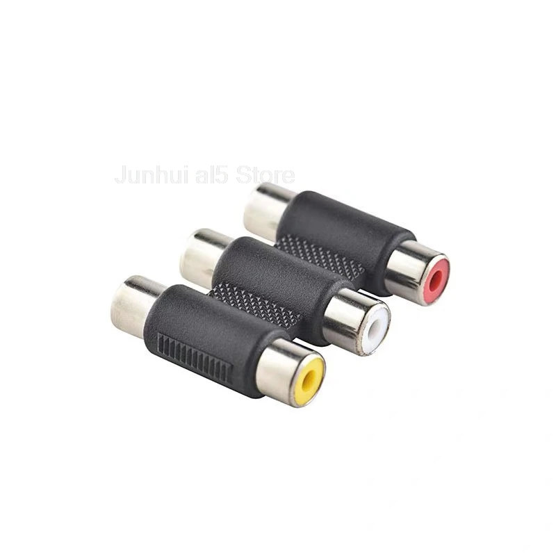 AV Adapter Gold Or Silver 3RCA Female To 3RCA Female/2RCA Female To 2RCA Female Connection Converter B5
