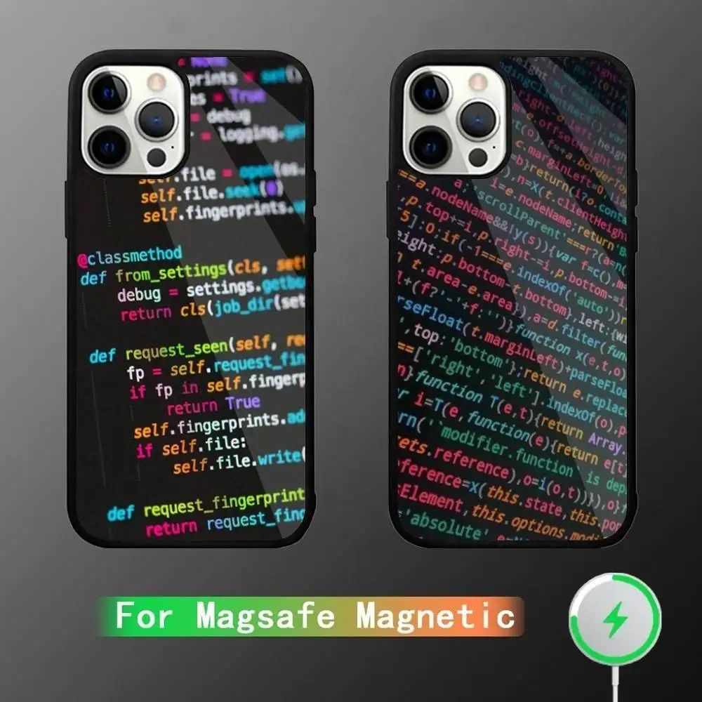

The Code design programmer Phone Case For iPhone 17,16,15,14,13,12,11,Pro,Max,Plus,Mini,SE4,Magnetic Magsafe Wireless Charging