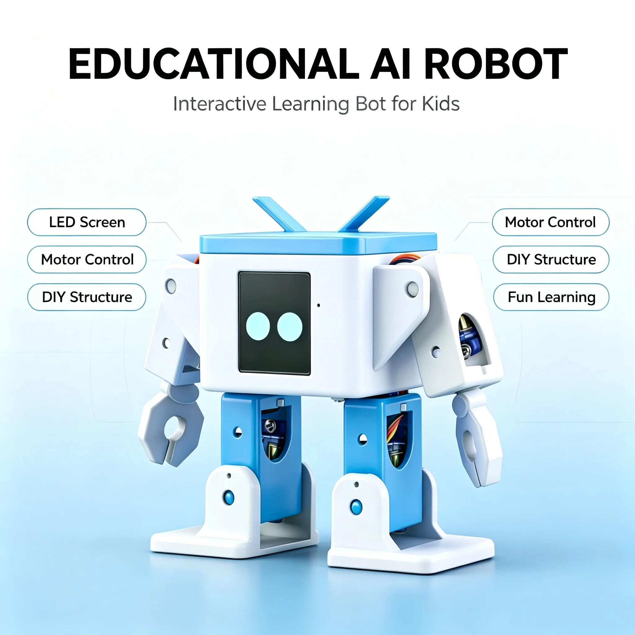 2026 NEW ESP32-S3  XiaoZhi AI Talking Dancing Smart Robot Emotional Companion Chatbot AI Desktop Dance Toy Children's Gift