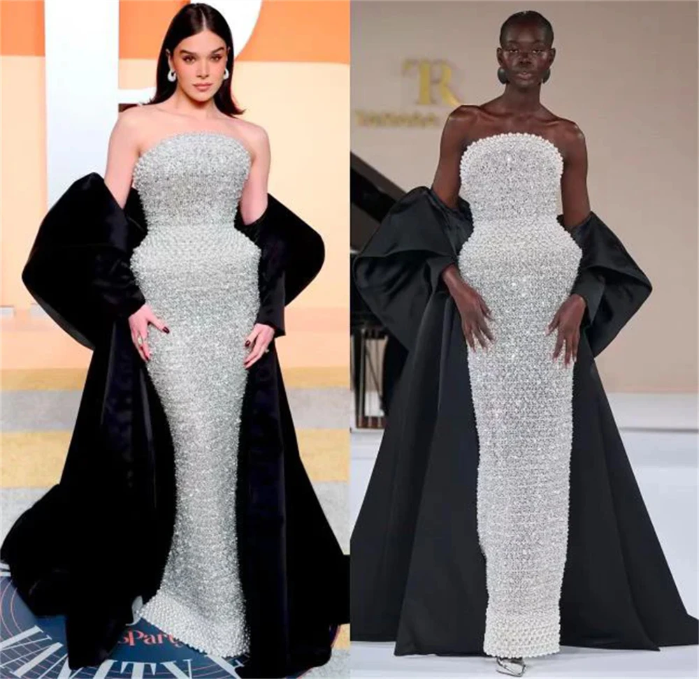 Customized High Quality Satin Evening Dress Temperament Strapless Sleeveless Homecoming Dress Luxury Special Occasion Gowns