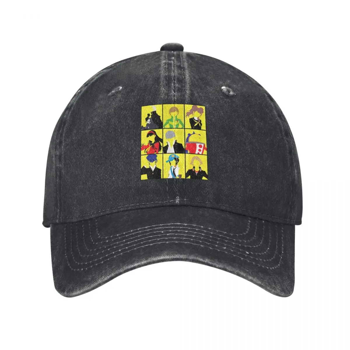 Vintage Persona 4 Investigation Team Baseball Caps Men Women Distressed Denim Washed Snapback Hat Games Anime Outdoor Running