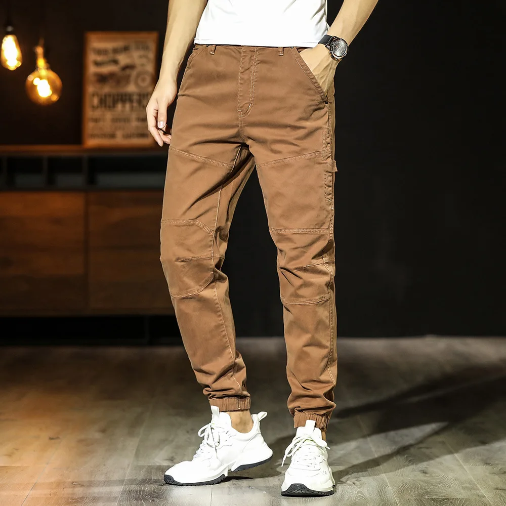

Men's Casual Pants Personalized Splicing Harlan Pants Loose and Versatile Trend Leggings Cotton Fashion Sports Trousers