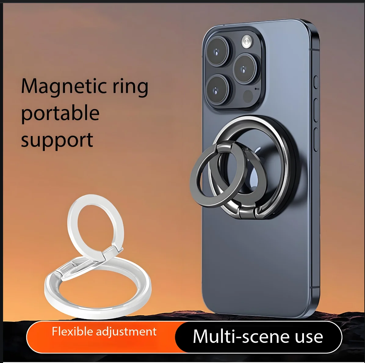 لحامل Magsafe الدائري حامل الهاتف المحمول حلقة مستديرة حامل مغناطيسي كسول لدعم سطح المكتب لقوس الهاتف المحمول