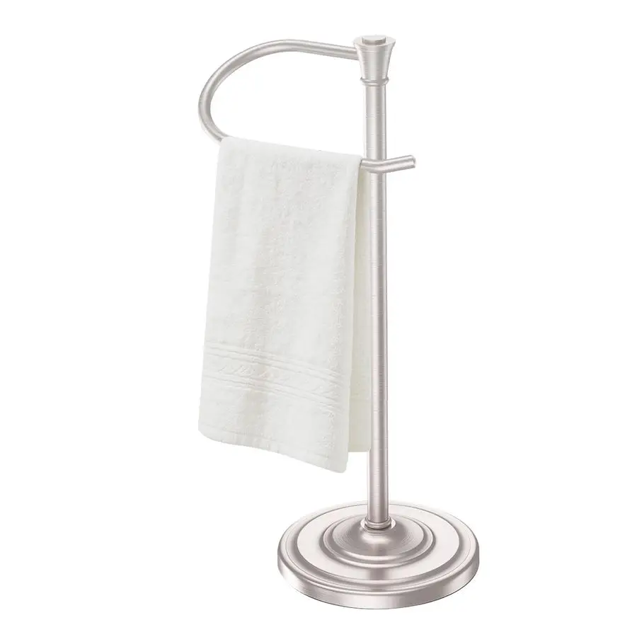 

Bath Hand Towel Holder Stand,Stainless Steel 16 Inch Free Standing Towel Rack,Heavy Weight Towel Bar for Bathroom Vanity Counter