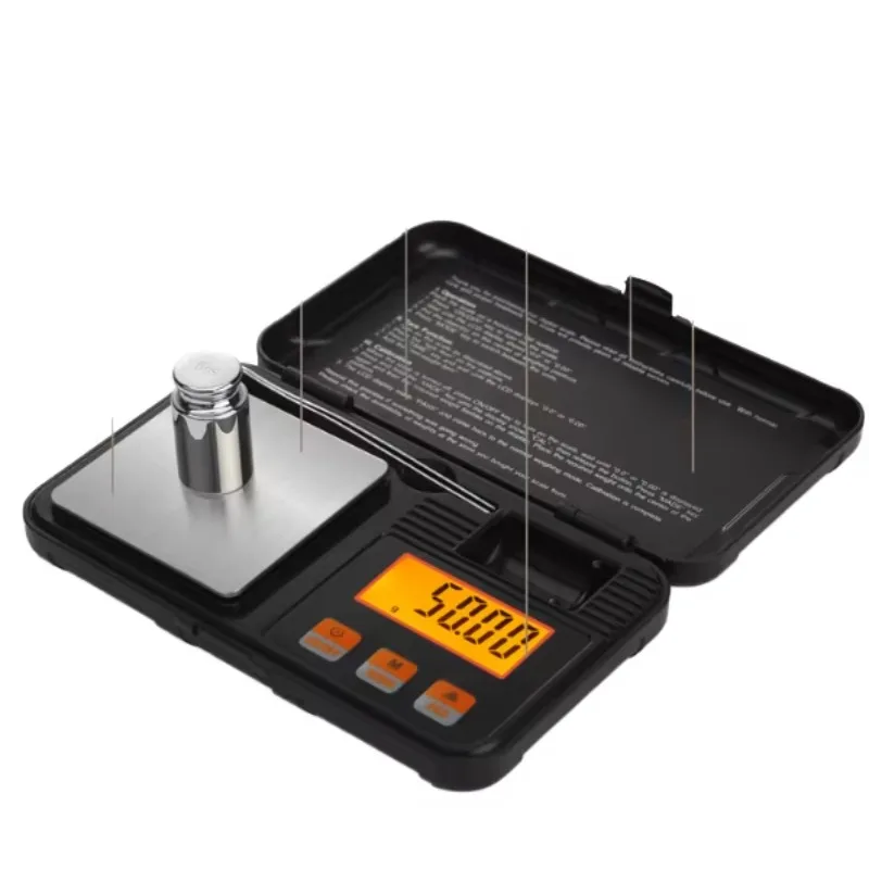 High Accuracy 200g Digital Pocket Scale Diamond Scale with 0.001g Resolution LCD Display OEM/ODM Supported"