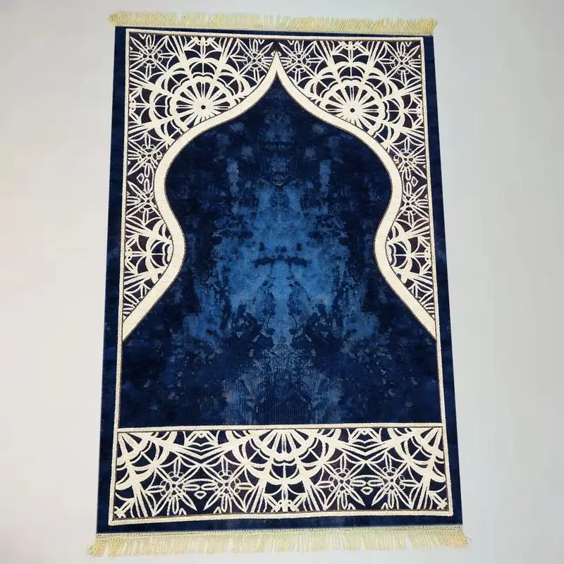 VIKAMA Foldable and Portable Muslim Prayer Mat, Classic Minimalist Geometric Arch Non-Slip Prayer Mat, Home Decor