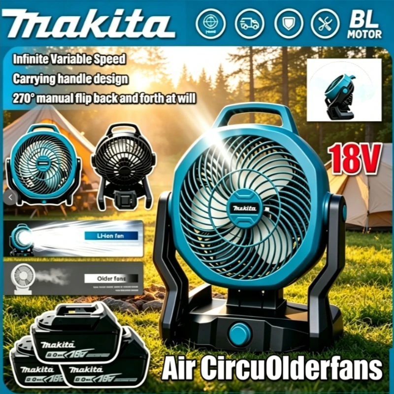 makita-cordless-rechargeable-fan-electric-fan-outdoor-camping-fan-air-circulator-head-rotation-tent-fan-for-makita-battery