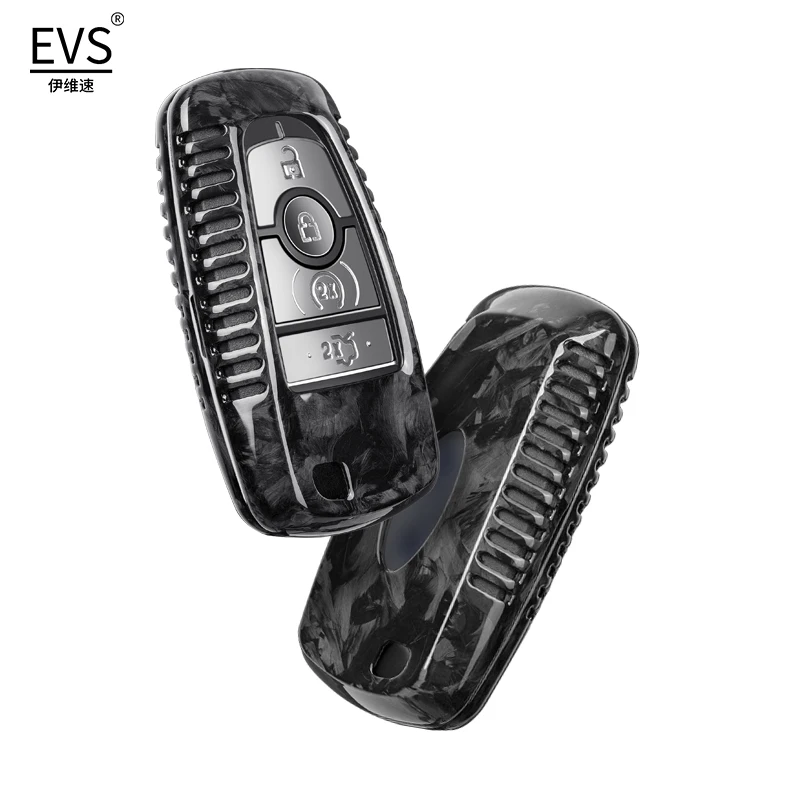 

Carbon Fiber Car Key Case Fit For Ford Edge Focus ST ECOSPORT Expedition Explorer F-150 Raptor F-250-F-550 Fusion Mustang Ranger