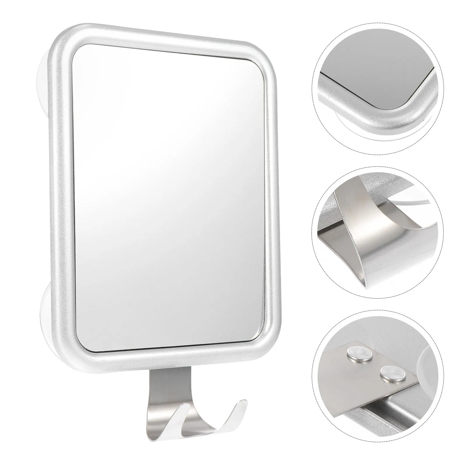 

1Pcs Clear Anti-Fog Suction Cup Mirror Designed for Bathroom Wall Mount Use Makeup Shaving Grooming Vanity Fog-Free Clarity