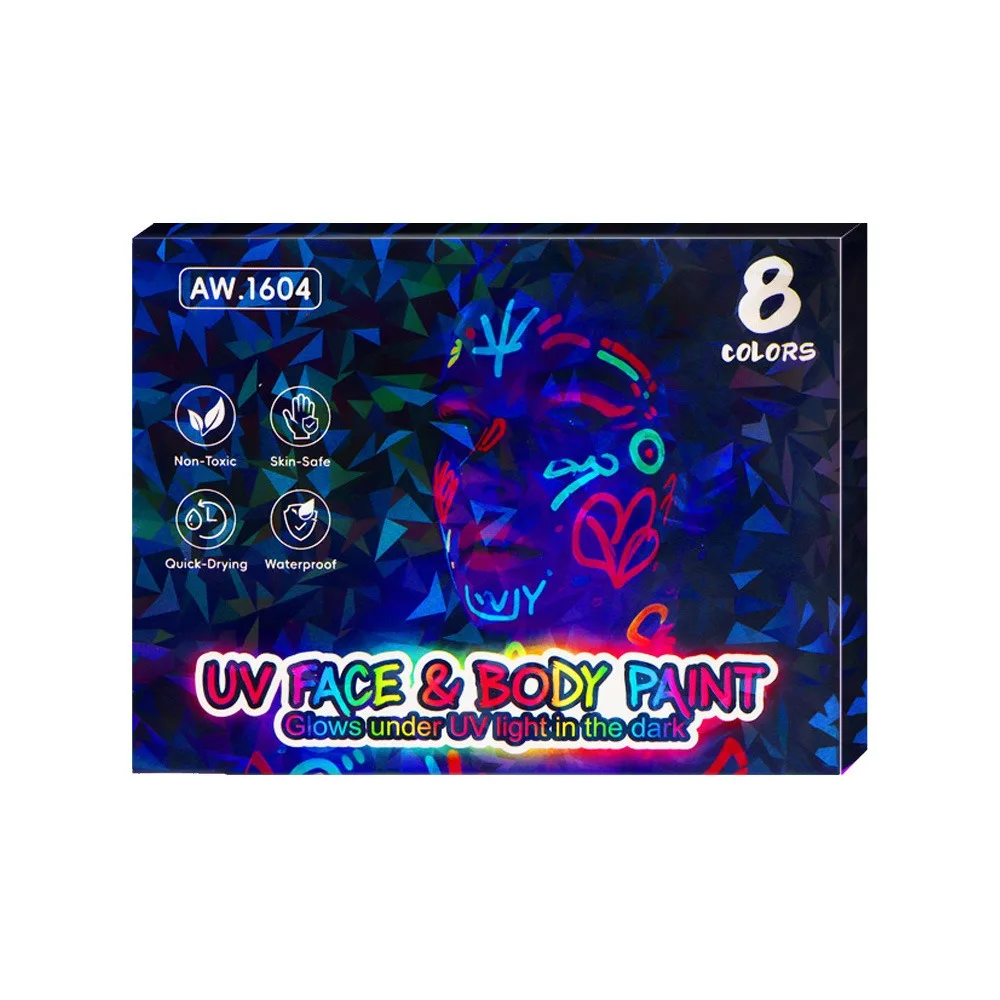 8 ألوان/مجموعة أقلام طلاء أكريليك فلورسنت بالأشعة فوق البنفسجية نيون ، علامات طلاء ، توهج في الظلام مشرق لتقوم بها بنفسك قلم تحديد مضيئة لوازم فنية #6