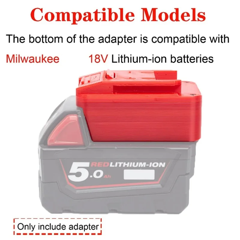 Battery Adapter for Einhell X-Change/Ozito 18V Tools Convert for Milwaukee 18V Li-Ion Battery Converter Power Tool Accessory