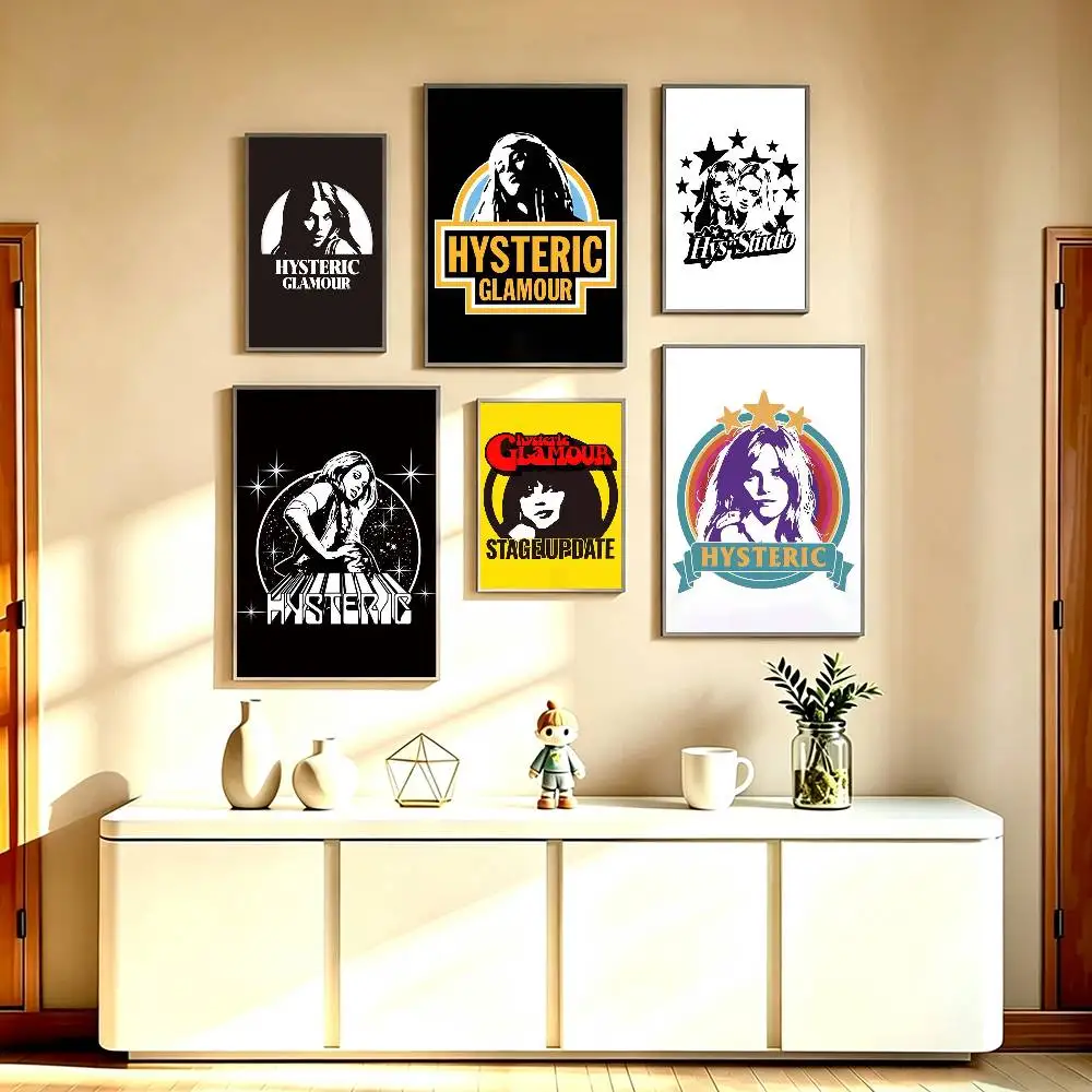 H-HystericS g-Glamour LOGO Poster High Quality Dorm Living Room Aesthetic Wall Decoration Painting Stickers Gift