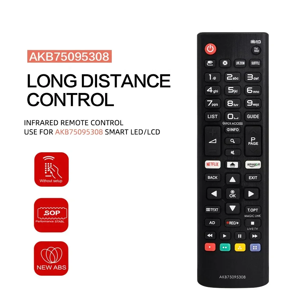 NEW High Quality ABS TV Remote Control Kit Universal Remote Control Kit AKB75095308 Replacement 433MHZ Household Remote Control