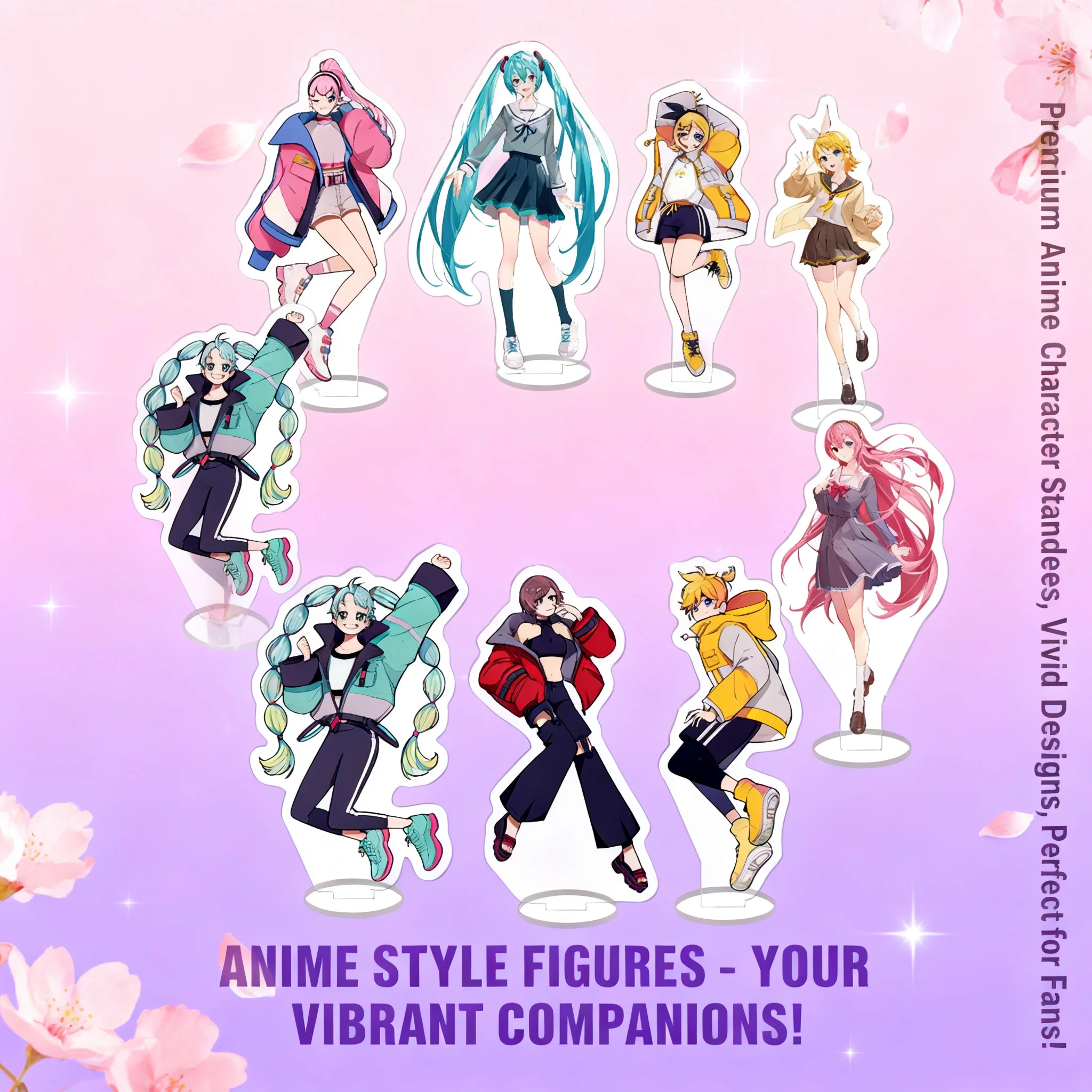 

Anime Game Accessories Hatsune Miku Acrylic Stand Decor Creative Gift Small Ornaments Cute Collectible Figure Merchandise