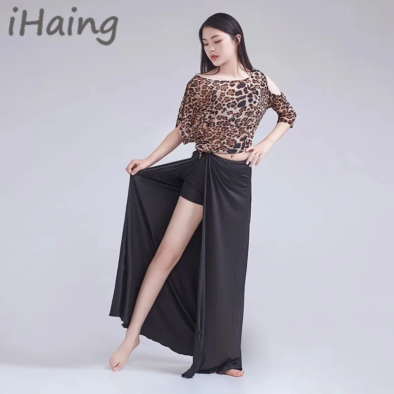 

Взрослый восточный тренировочный костюм для танца живота, женский укороченный топ, юбка, комплект, женская одежда для танца живота, одежда для выступления на сцене, классная одежда