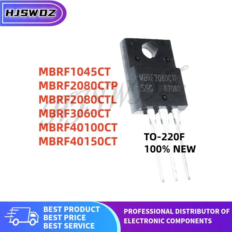10PCS 100% brand new MBRF40100CT MBRF1045CT MBRF2080CTP MBRF40150CT MBRF2080CTL MBRF3060CT TO-220F Schottky diode