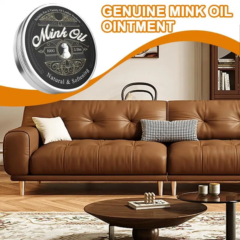 

Смягчитель для ухода за кожей с чистым норковым маслом, кондиционер, 100 г, полностью натуральная паста, смягчающая и восстанавливающая для ботинок, обуви, одежды