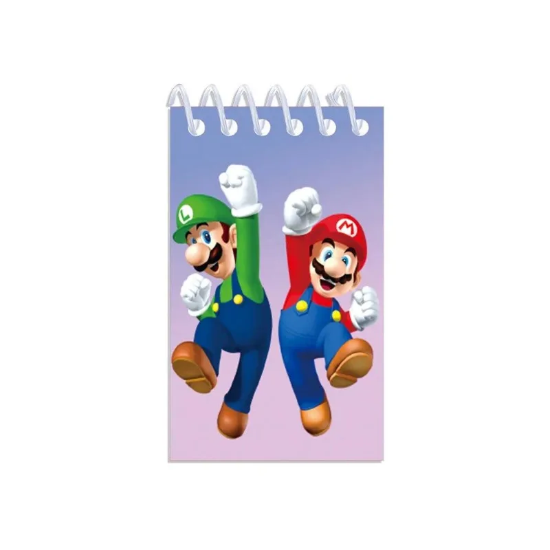 10pcs Game Super Marios Bros Notebook Anime Binder Tear-off Memo Pad Portable Diary Planner Schedule Mini Journal Supplies Gifts