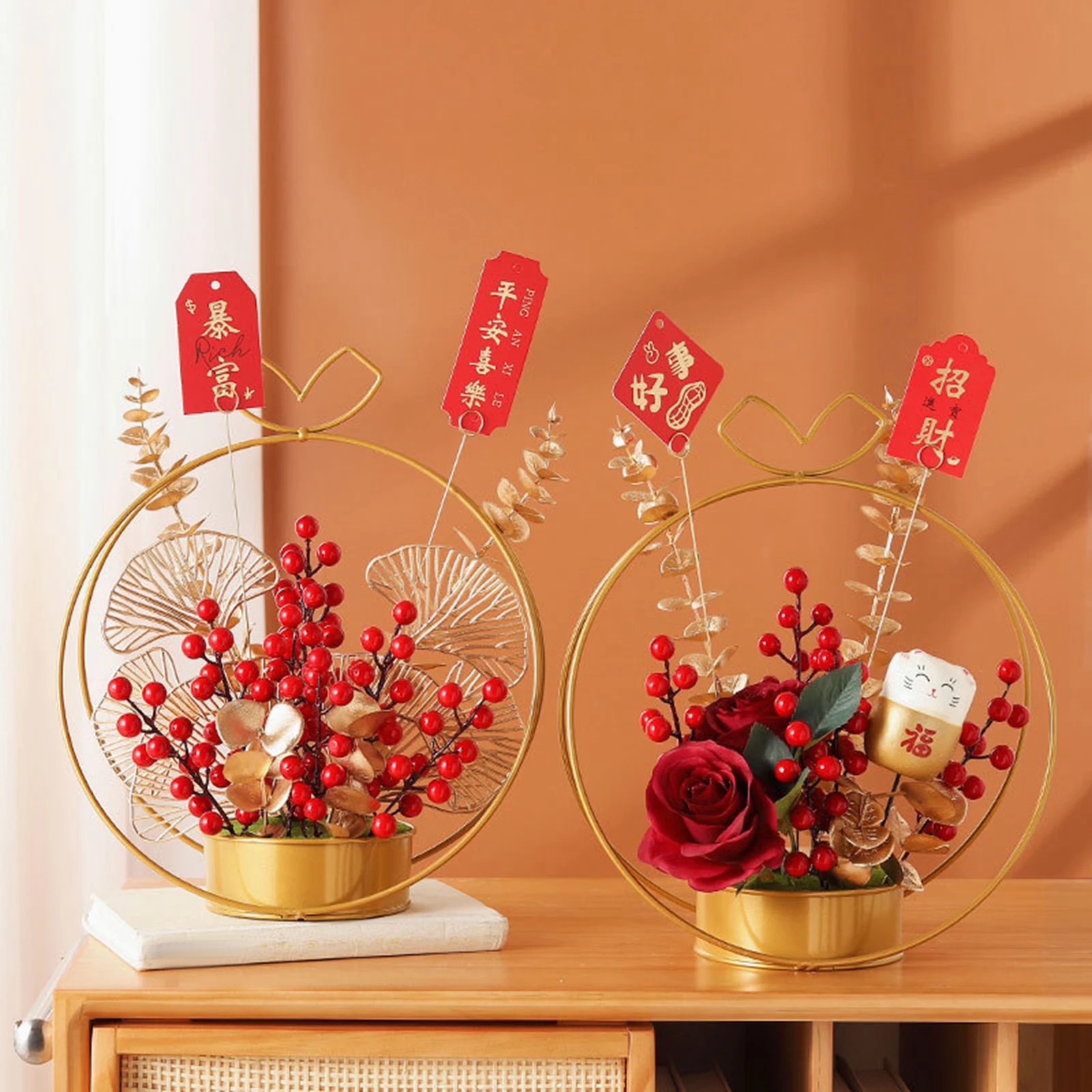 Flower Basket Ornament Decoration Photo Props Festival Fall Harvest Artificial Flower For Living Room Table Centerpiece