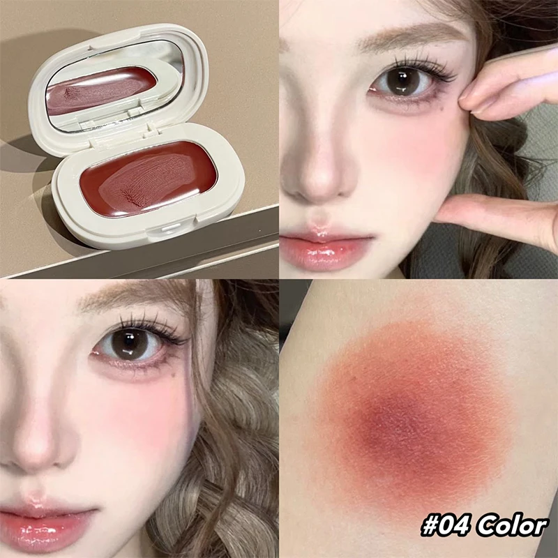 บลัชออนเนื้อครีมแบบธรรมชาติ กันน้ำ เนื้อแมท สีพีช บลัชออนสำหรับใบหน้า ชุดพาเลทท์แต่งหน้า คอนทัวร์ ช่วยเพิ่มความสว่างให้ใบหน้า สำหรับผู้หญิง