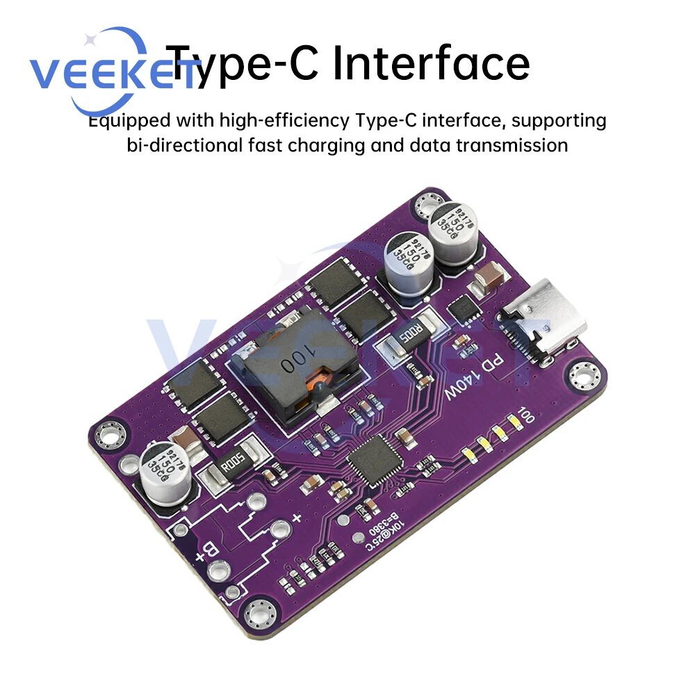 고출력 고속 충전 모듈 PD3.1 140W 3S 4S 5S 6S 리튬 배터리용 타입-C 인터페이스 효율적인 충전 및 방전