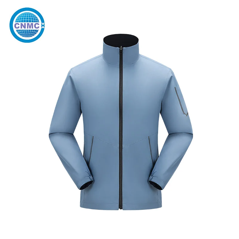 Double Sided Lined Work Jacket 150D Full Dull Polyester Composite Knit Anti Wrinkle Workwear For Construction