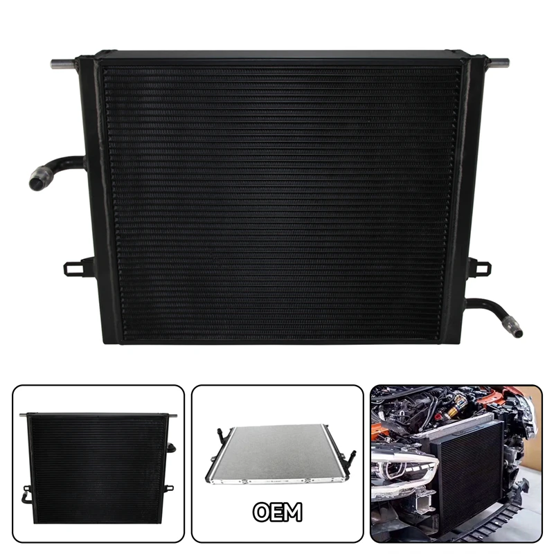 Tuning Competition 70mm Big Radiator Kit Fits For BMW F-Series B48 & B58 F20 F21 F30 Black