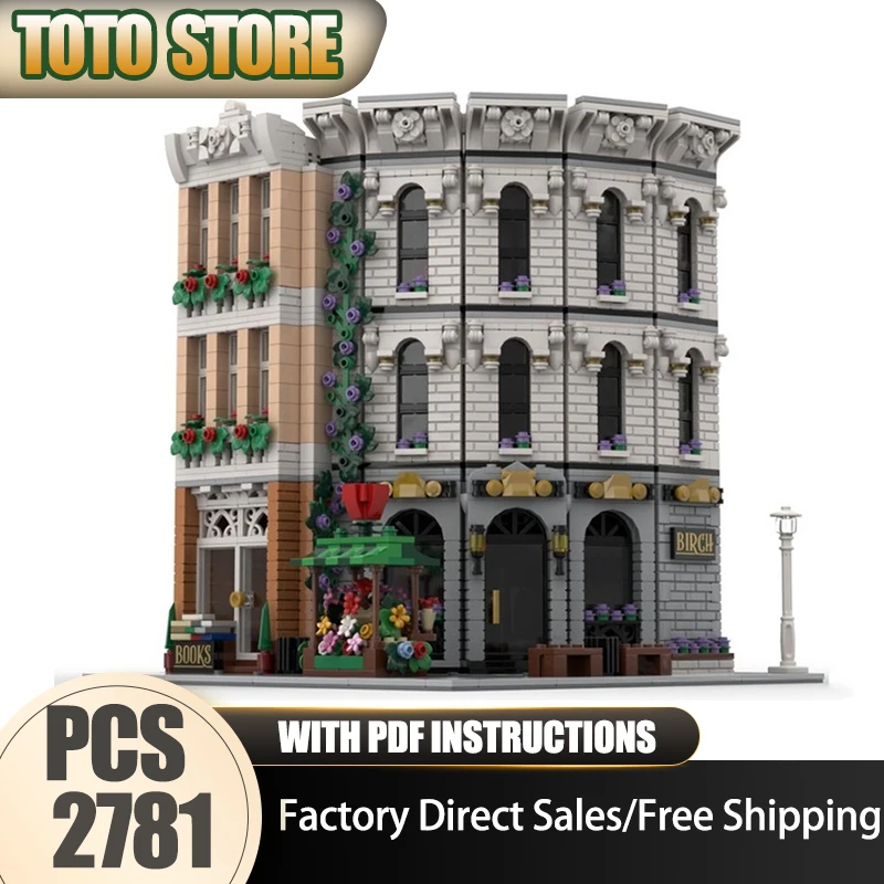 

City Street View Model Moc Building Blocks Birch Bank Model Technology Brick DIY Assembly Construction Toy Holiday Set Gifts