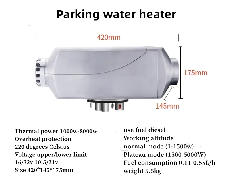 Ali-in-one Diesel Heater air Water Heater 12v 24v Water Heater