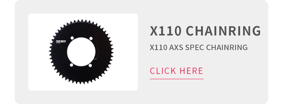 Pass quest x110 bcd (4-bolt aero) rundes schwarzes schmales breites Kettenblatt – Detail 8