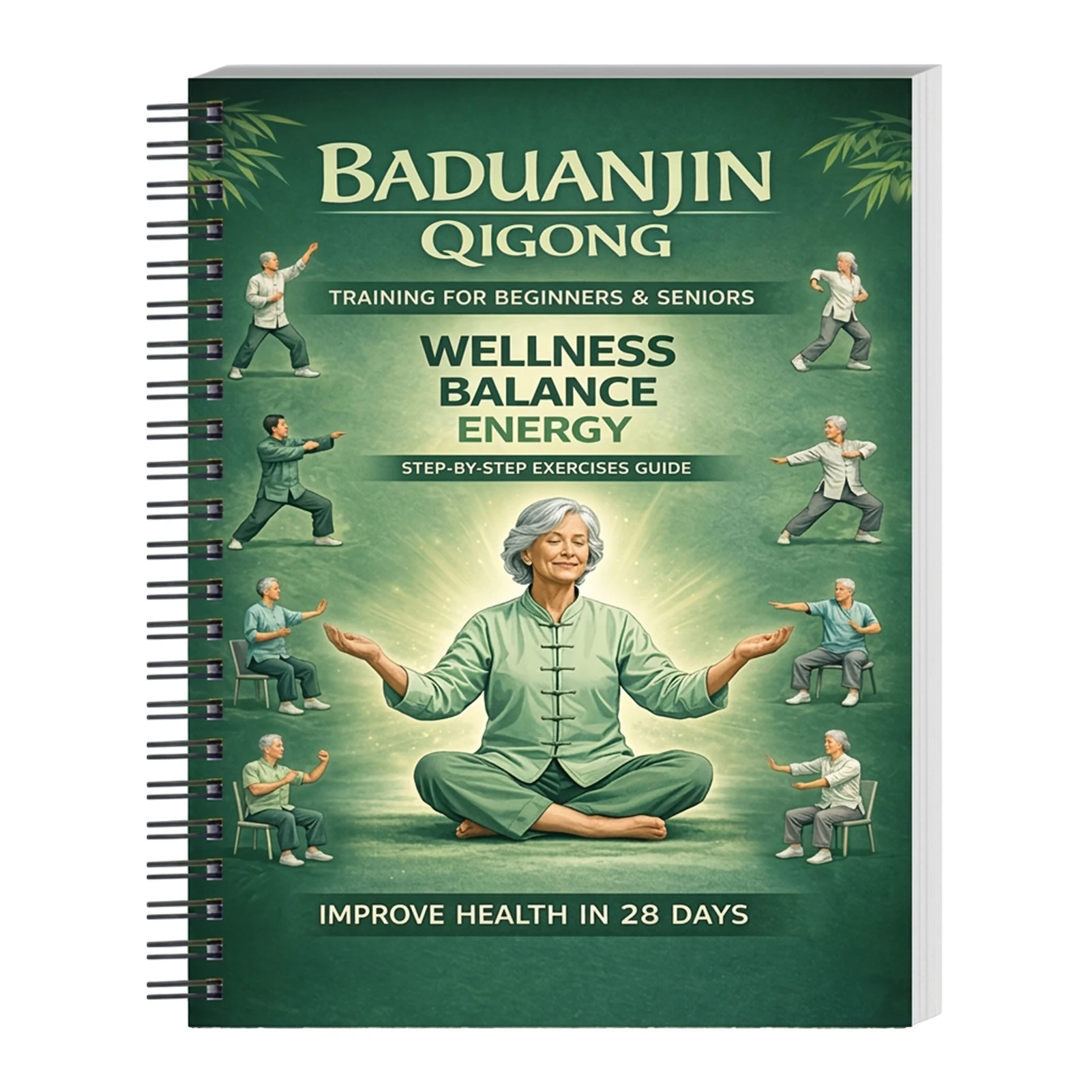 Eight Pieces Of Brocade Qigong Guidebook For Seniors Beginner Friendly Fitness Manual With Breathing Instructions