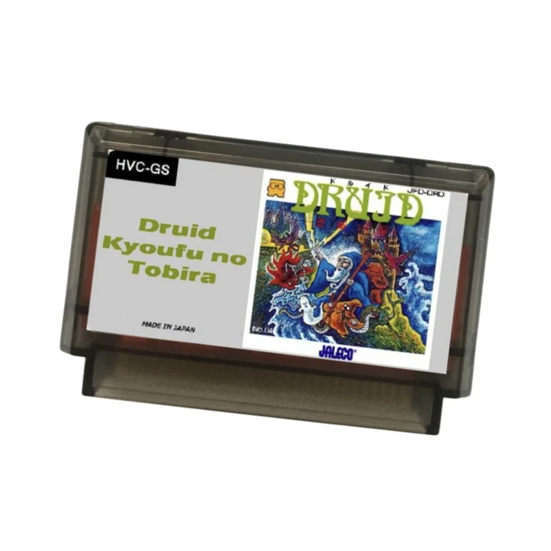 Druid English / Japanese ( FDS Emulated ) Game Cartridge for FC Console 60Pins Video Game Card