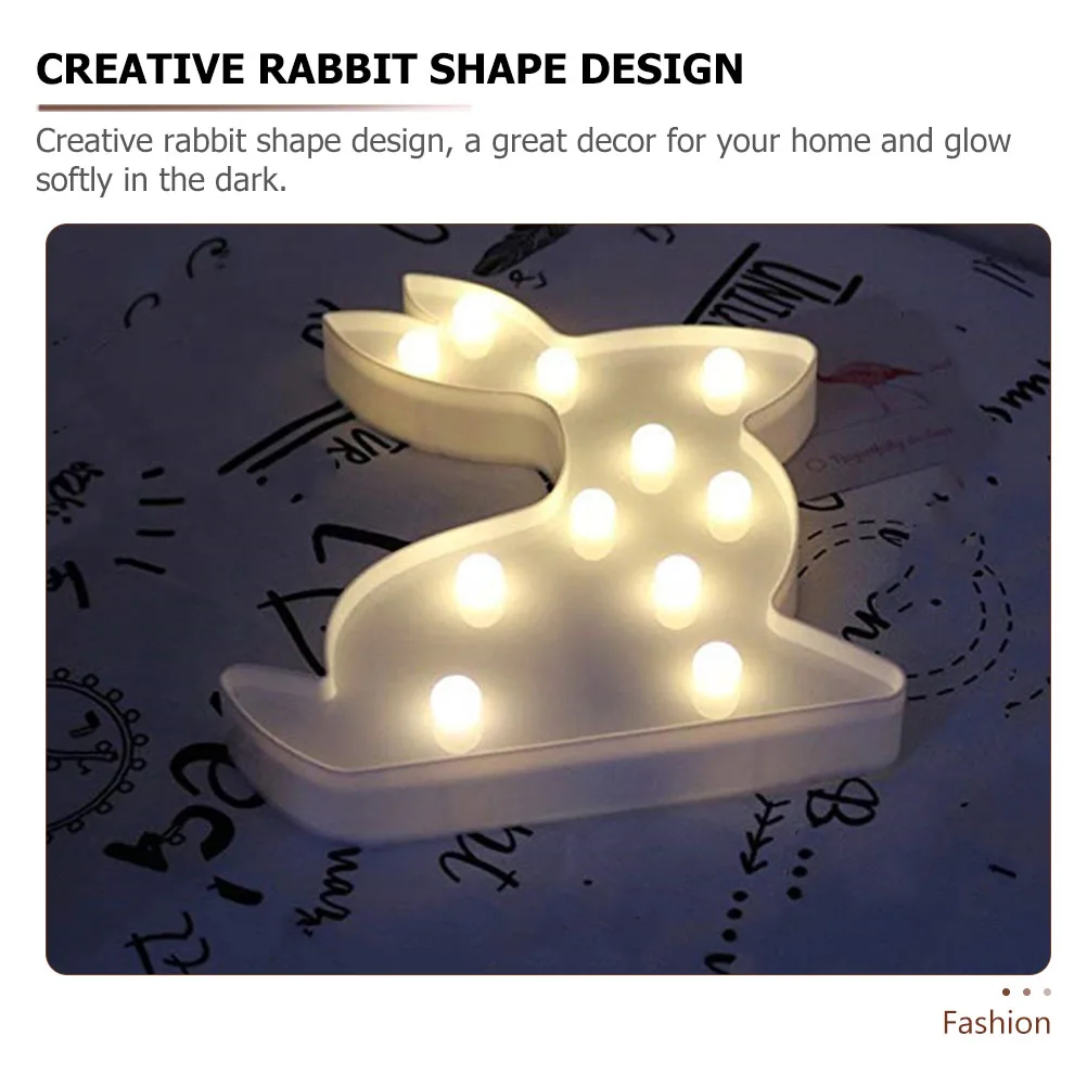

Stable Standing Rabbit LED Neon Night Light for Desk Shelf Home Celebration LED Night Light Table Neon Lamp Festival Lamp Decor