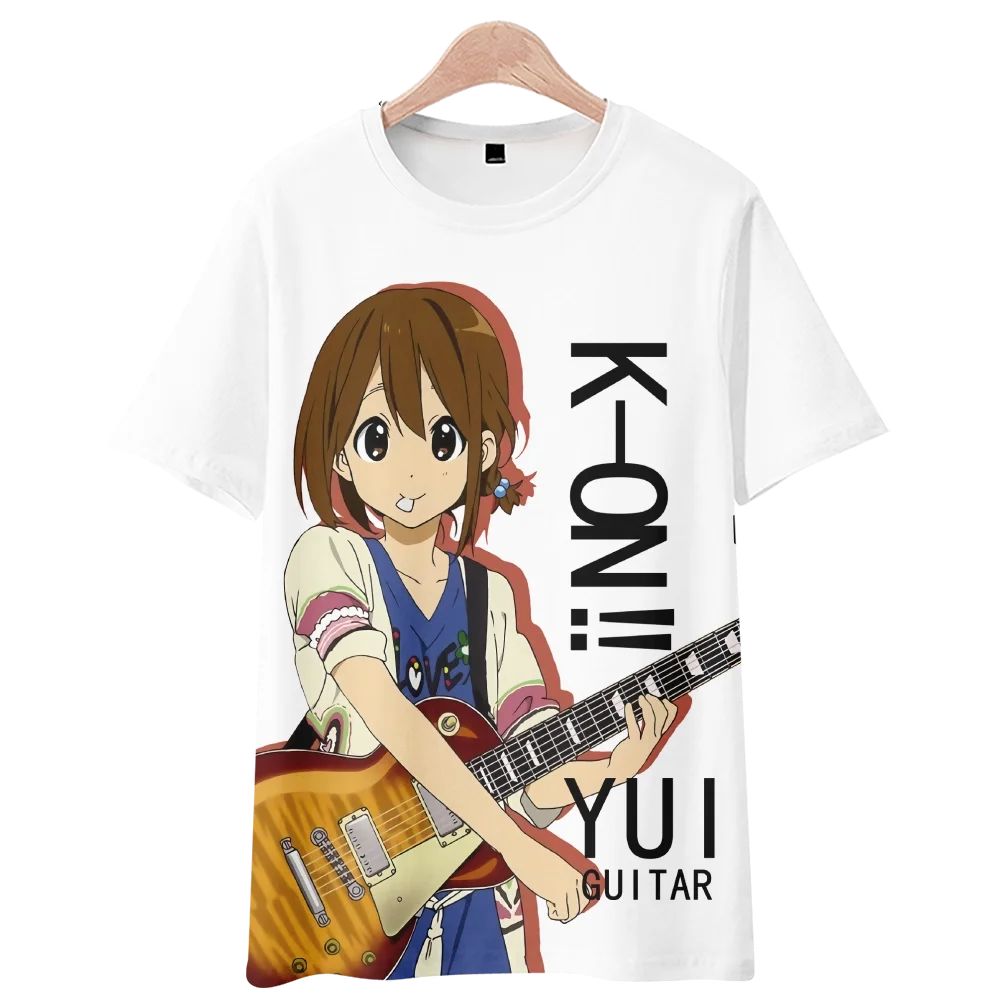 Anime K-ON Print T-Shirt Women Men Unisex Hirasawa Yui Tainaka Ritsu Kotobuki Tsumugi Nakano Azusa Akiyama Mio Cos Kawaii Tee