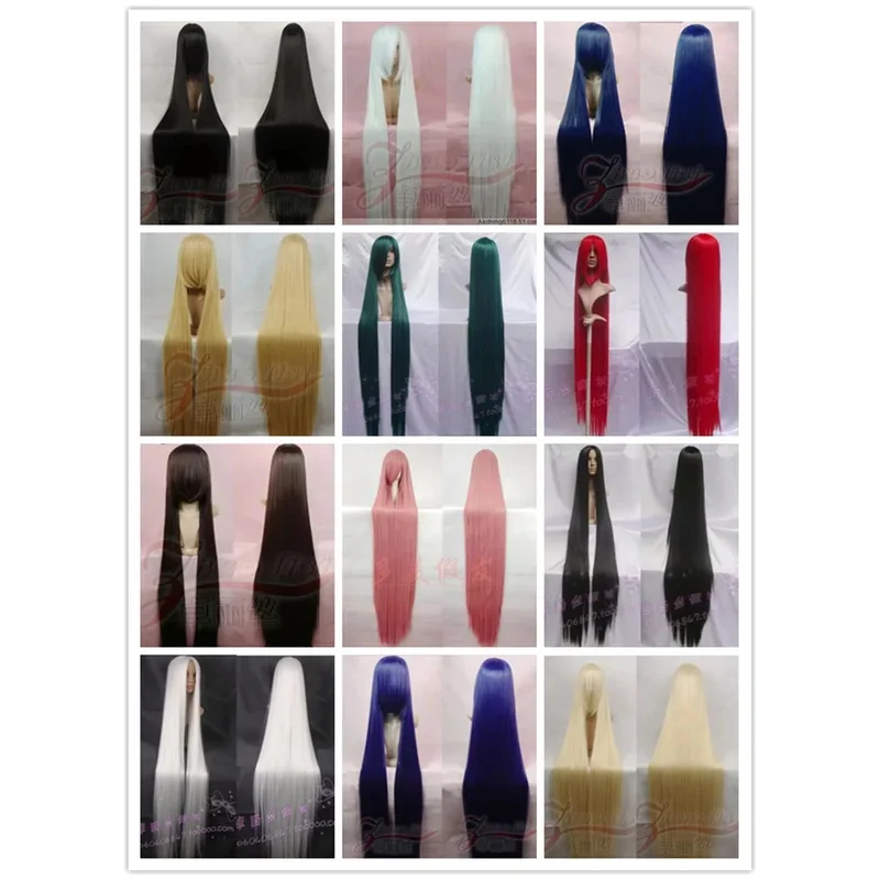 DY20150cm/59" Parrucca di moda cosplay lunga e diritta Supler Parrucca gratuita resistente al calore Cap25
